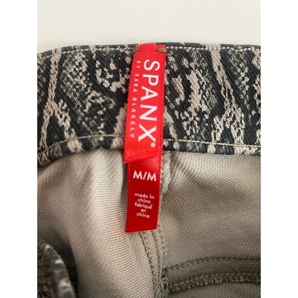 Spanx Jeanish Capri Denim Pants Taupe Snake Size M A373824 Leggings womens NWT - Picture 6 of 10
